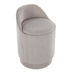 Marla 18" Upholstered Vanity Stool - Grey Fabric