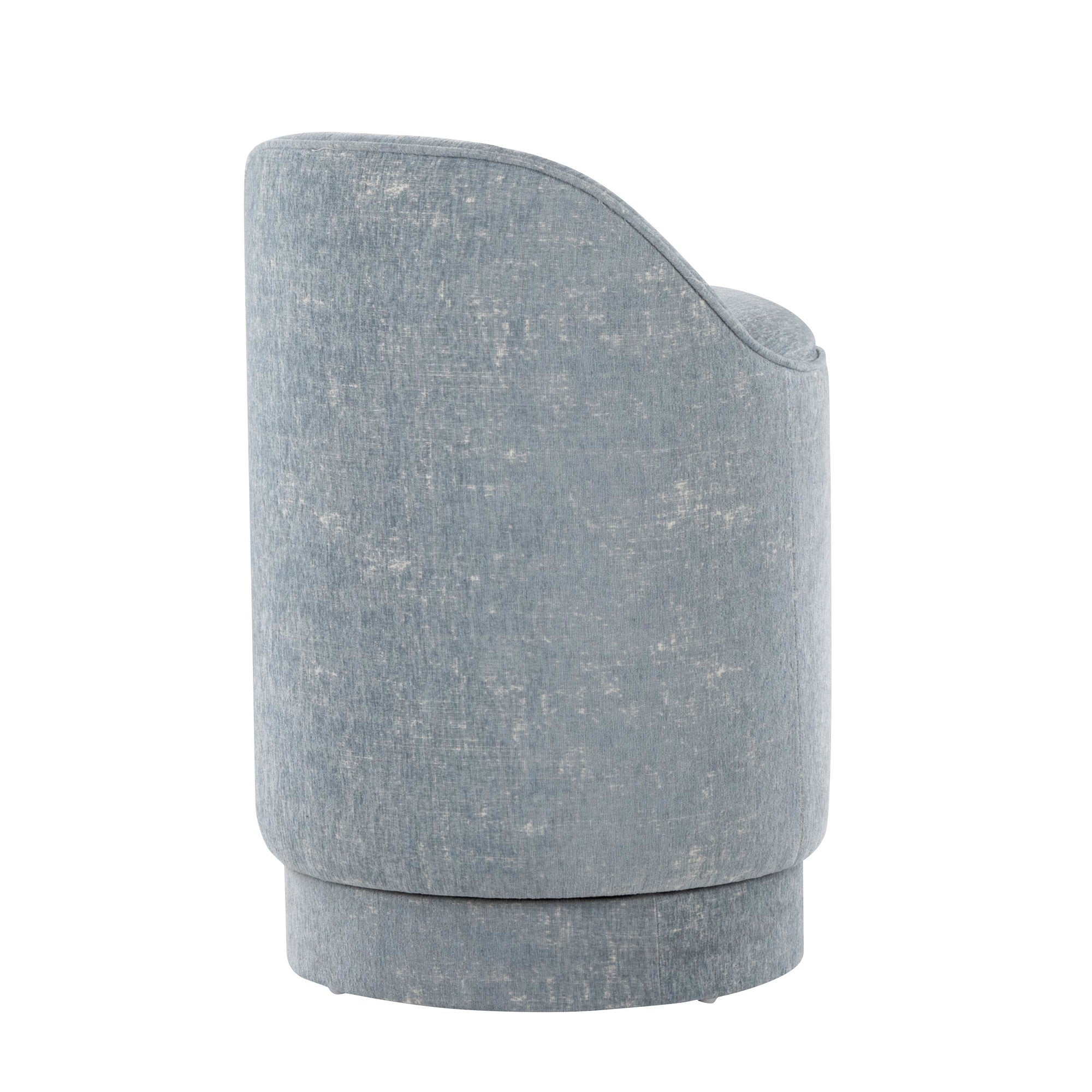 Marla 18" Upholstered Vanity Stool - Light Blue Fabric