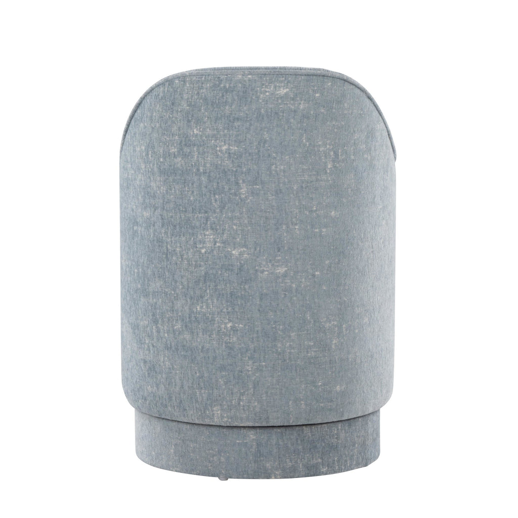 Marla 18" Upholstered Vanity Stool - Light Blue Fabric