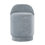 Marla 18" Upholstered Vanity Stool - Light Blue Fabric