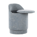 Marla 18" Upholstered Vanity Stool - Light Blue Fabric