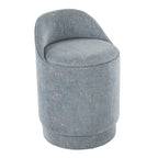 Marla 18" Upholstered Vanity Stool - Light Blue Fabric