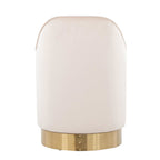 Marla 18" Vanity Stool - Gold Metal, Cream Velvet