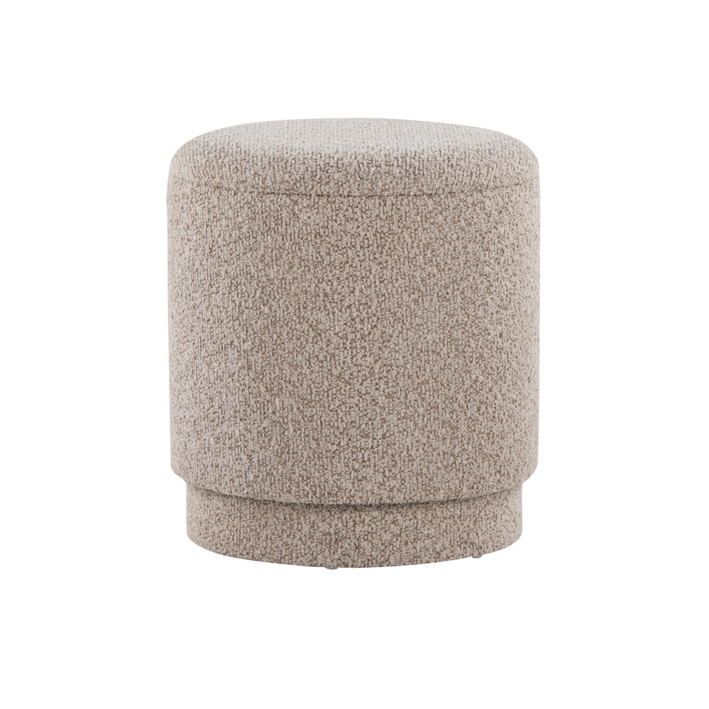 Marla Upholstered Ottoman 2-Piece Set - Light Brown Fabric