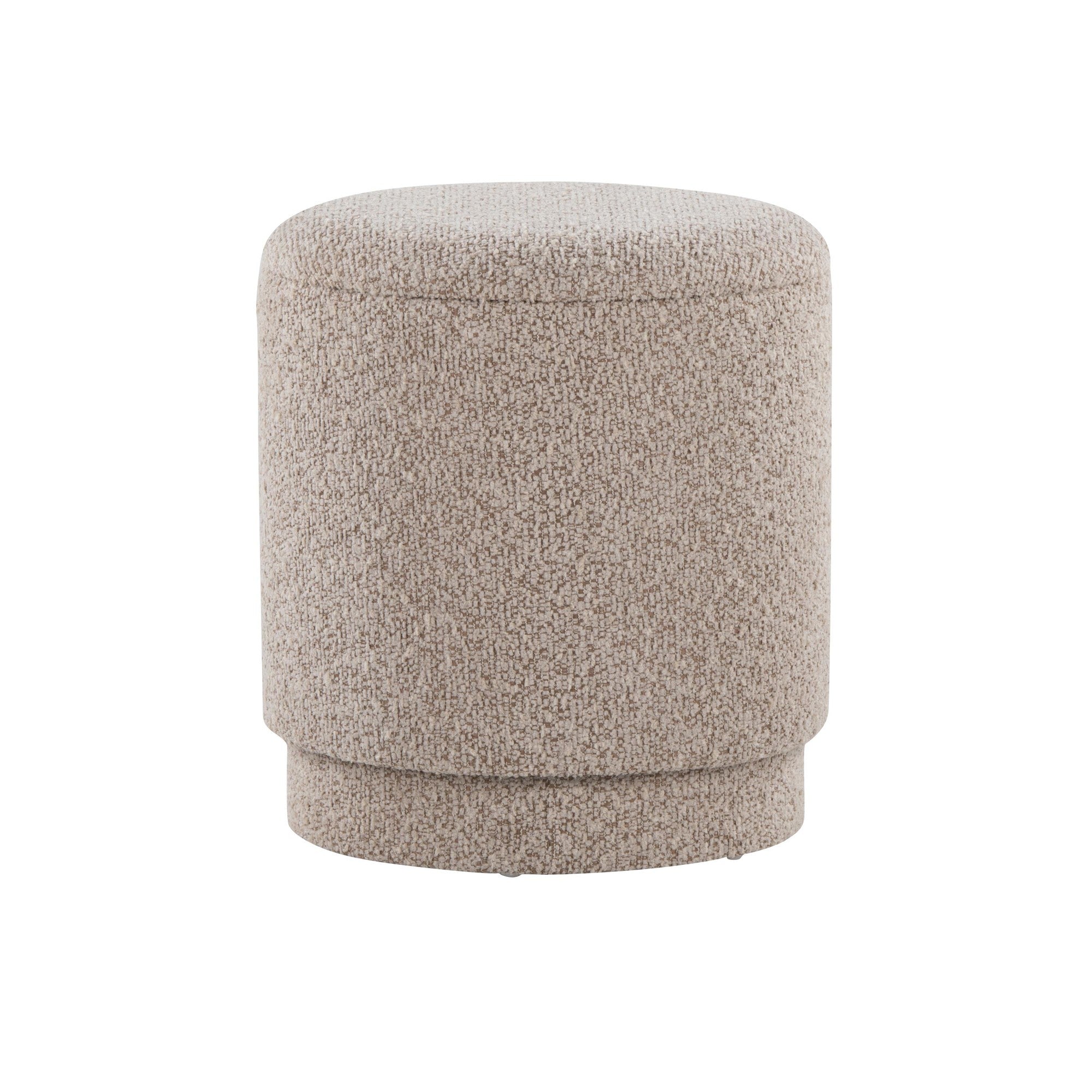 Marla Upholstered Ottoman 2-Piece Set - Light Brown Fabric