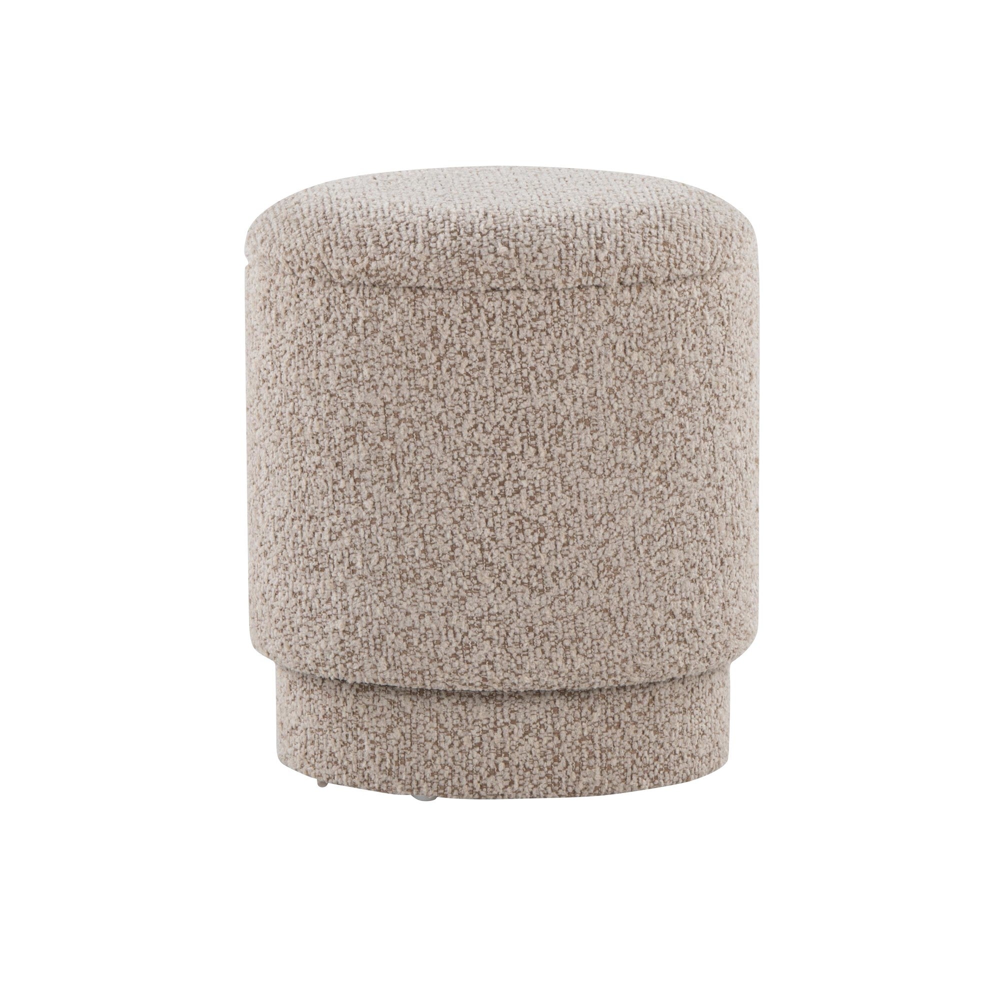 Marla Upholstered Ottoman 2-Piece Set - Light Brown Fabric
