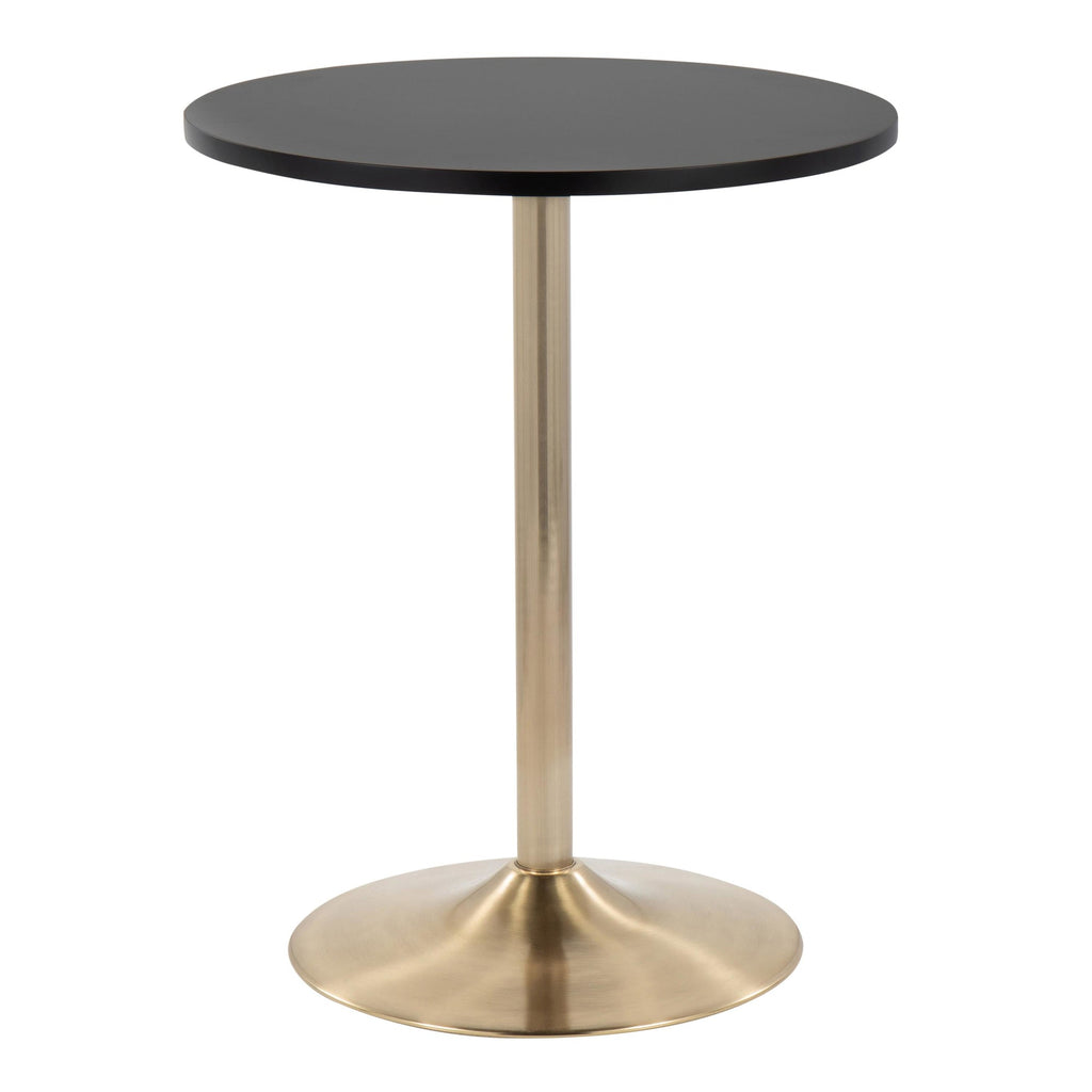 Pebble Table - Gold Metal, Black Mdf