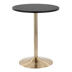 Pebble Table - Gold Metal, Black Mdf