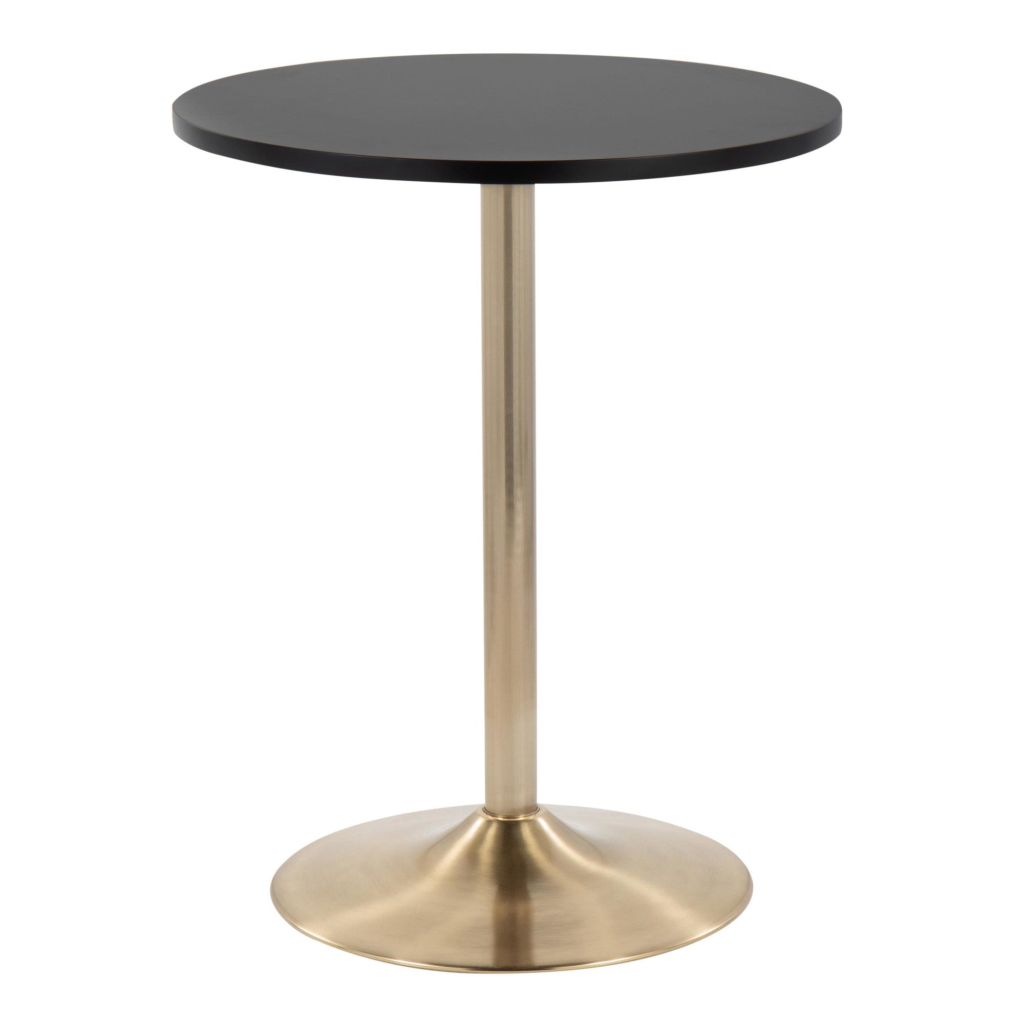 Pebble Table - Gold Metal, Black Mdf