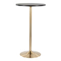 Pebble Table - Gold Metal, Black Mdf