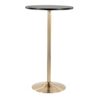 Pebble Table - Gold Metal, Black Mdf