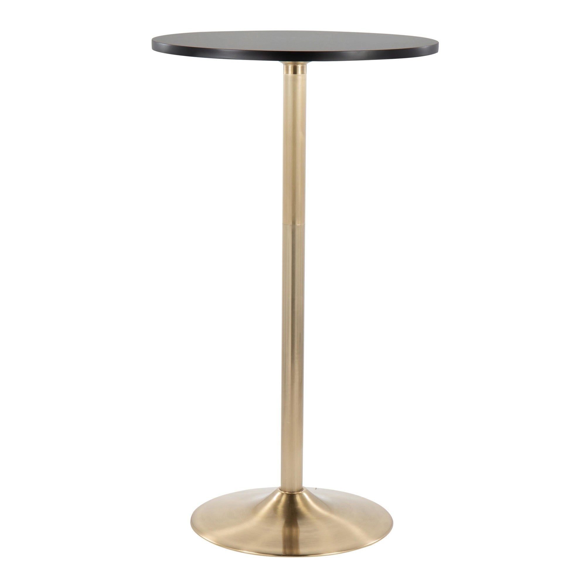 Pebble Table - Gold Metal, Black Mdf