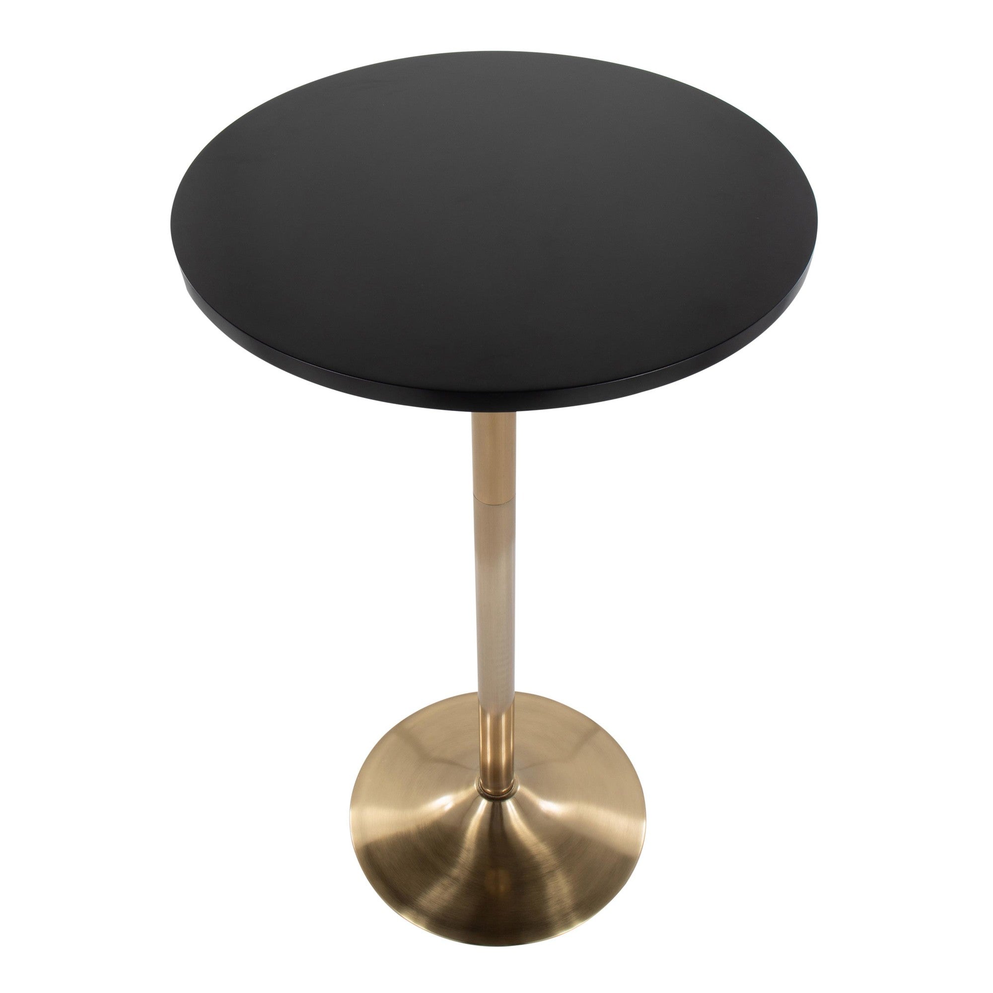 Pebble Table - Gold Metal, Black Mdf