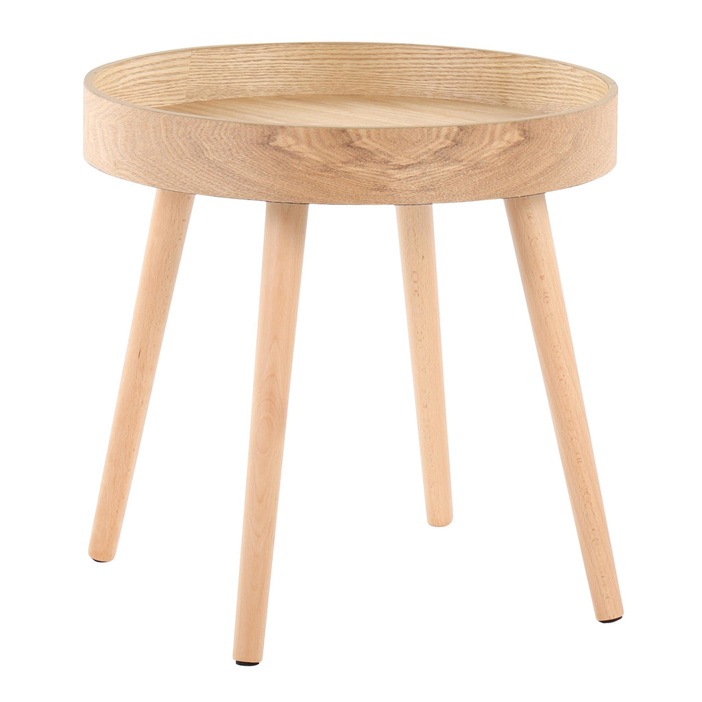 Pebble Side Table Set - Natural Wood