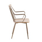 Preston Chair - Antique Copper Metal, Whitewashed Wood