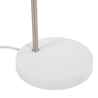 Puck Table Lamp - White Metal, Nickel Metal