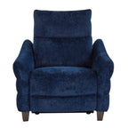 Slope Upholstered Power Recliner - Espresso Wood, Blue Indigo Fabric