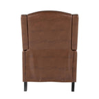 Stanley Recliner - Black Wood, Brown PU