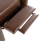 Stanley Recliner - Black Wood, Brown PU