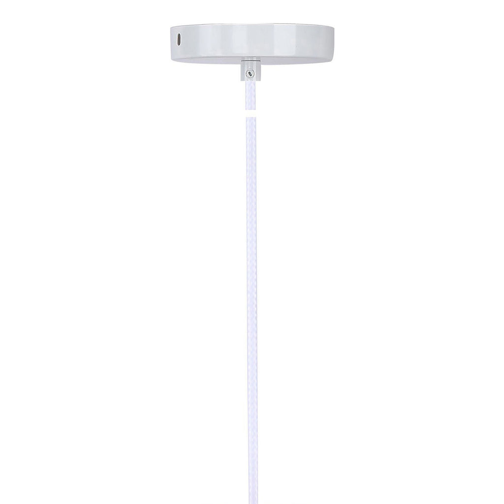 Nest Natural 10.5" Rattan Pendant Lamp - Natural Rattan, Matte White