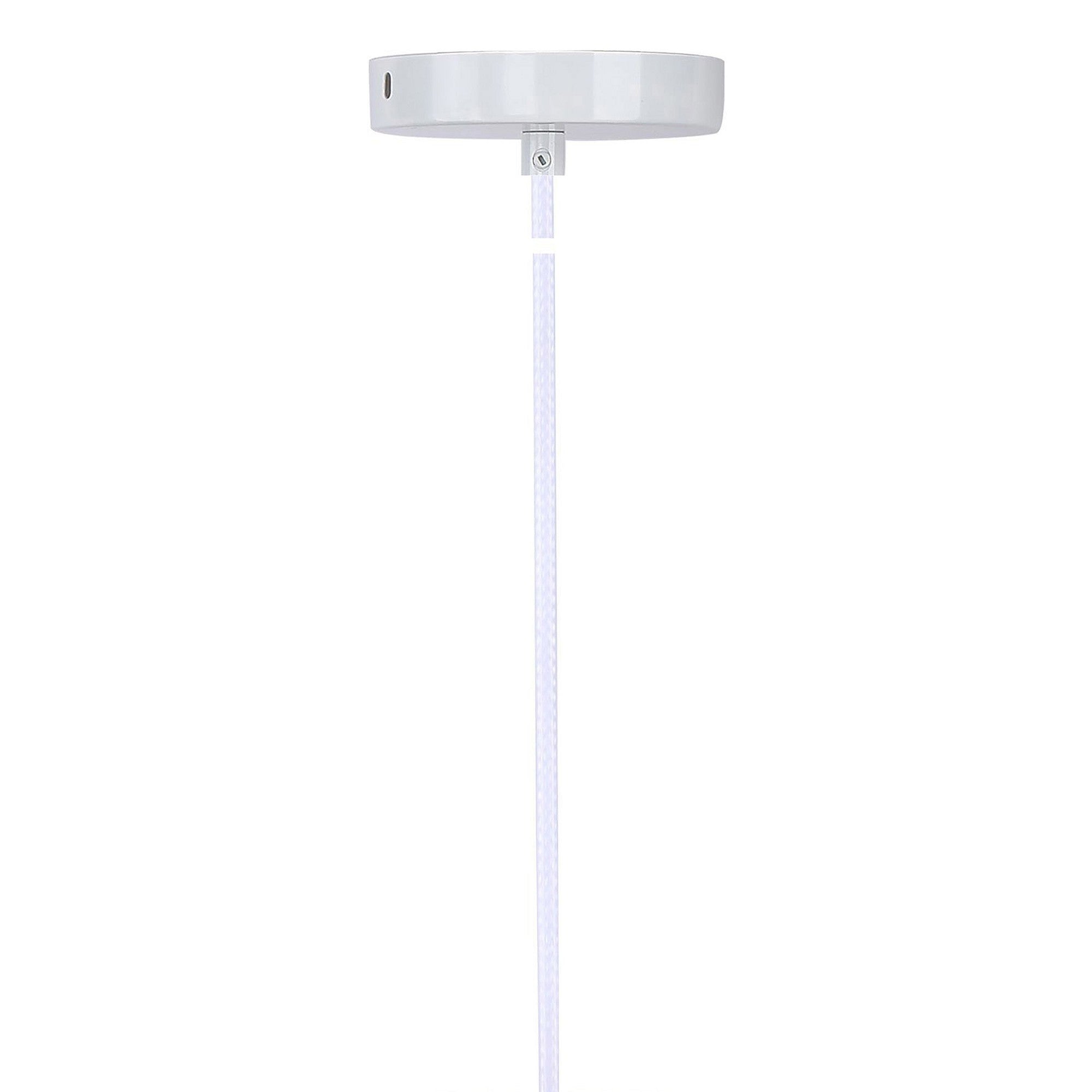 Nest Natural 10.5" Rattan Pendant Lamp - Natural Rattan, Matte White