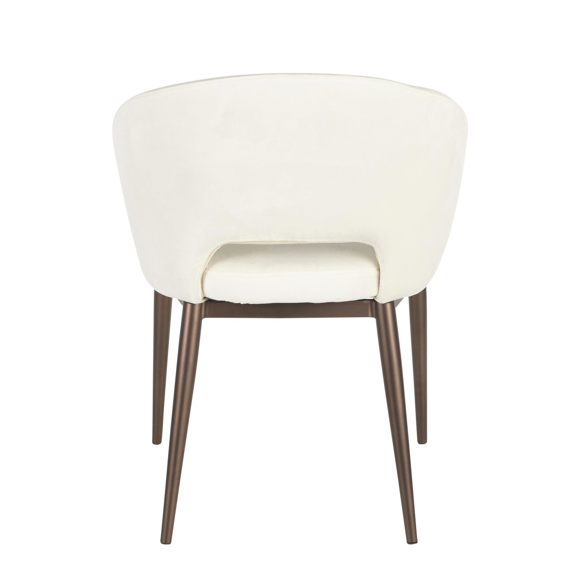 Renee Chair - Copper Metal, Cream Velvet