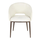 Renee Chair - Copper Metal, Cream Velvet