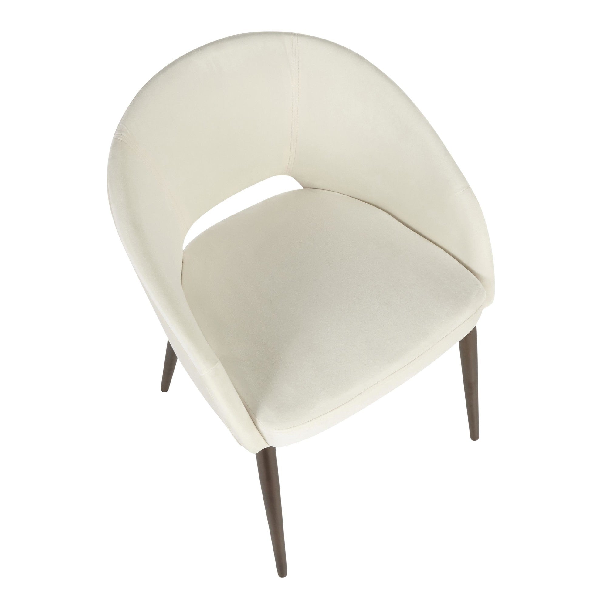 Renee Chair - Copper Metal, Cream Velvet