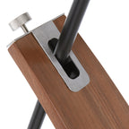 Robyn Floor Lamp - Walnut Wood, Black Metal, Black Linen