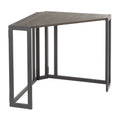 Roman Corner Desk - Black Metal, Espresso Bamboo