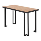 Roman Desk - Black Steel, Natural Wood
