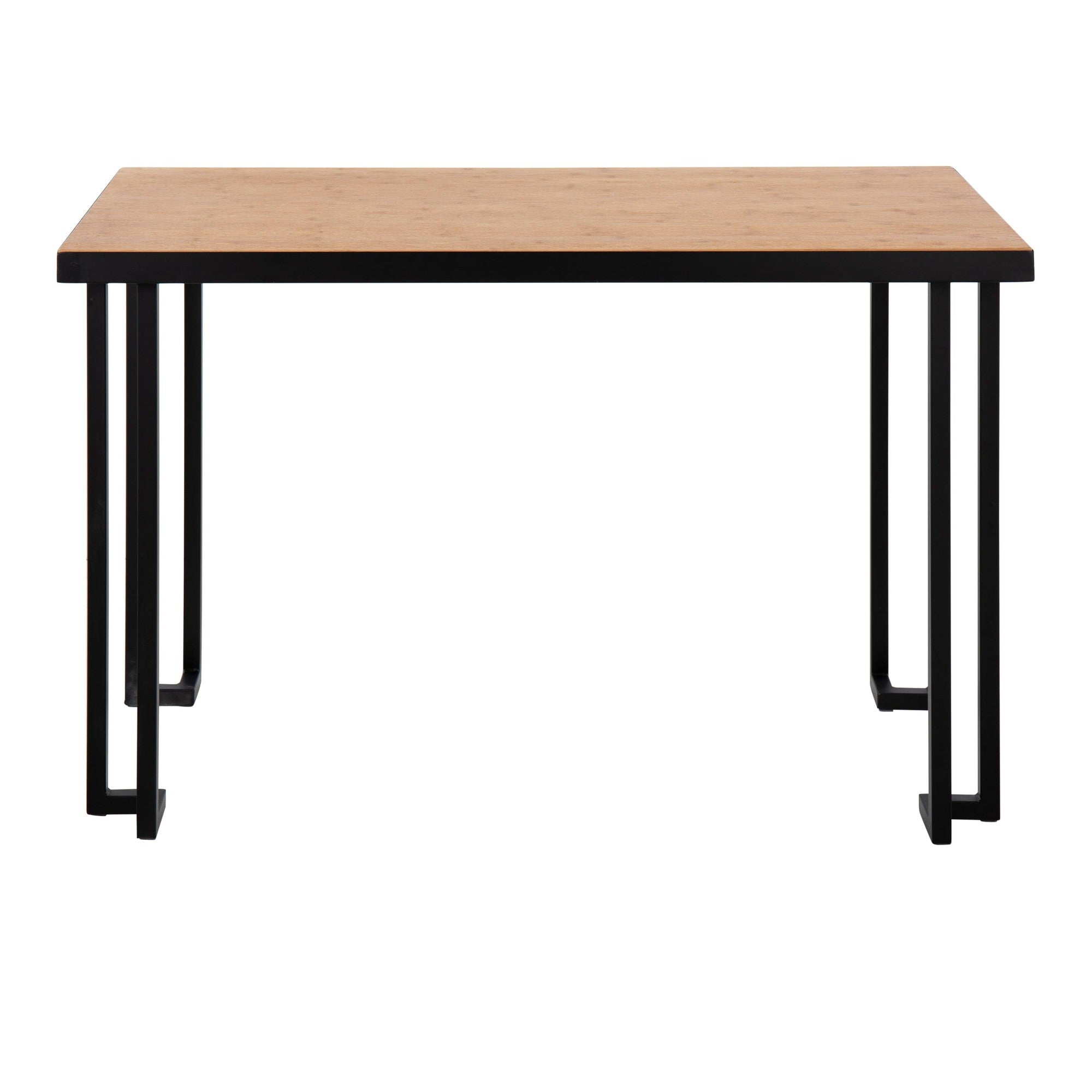 Roman Desk - Black Steel, Natural Wood