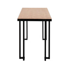Roman Desk - Black Steel, Natural Wood