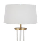 Rope 62" Floor Lamp - Natural Wood, White Metal, White Rope