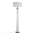 Rope 62" Floor Lamp - Natural Wood, White Metal, White Rope