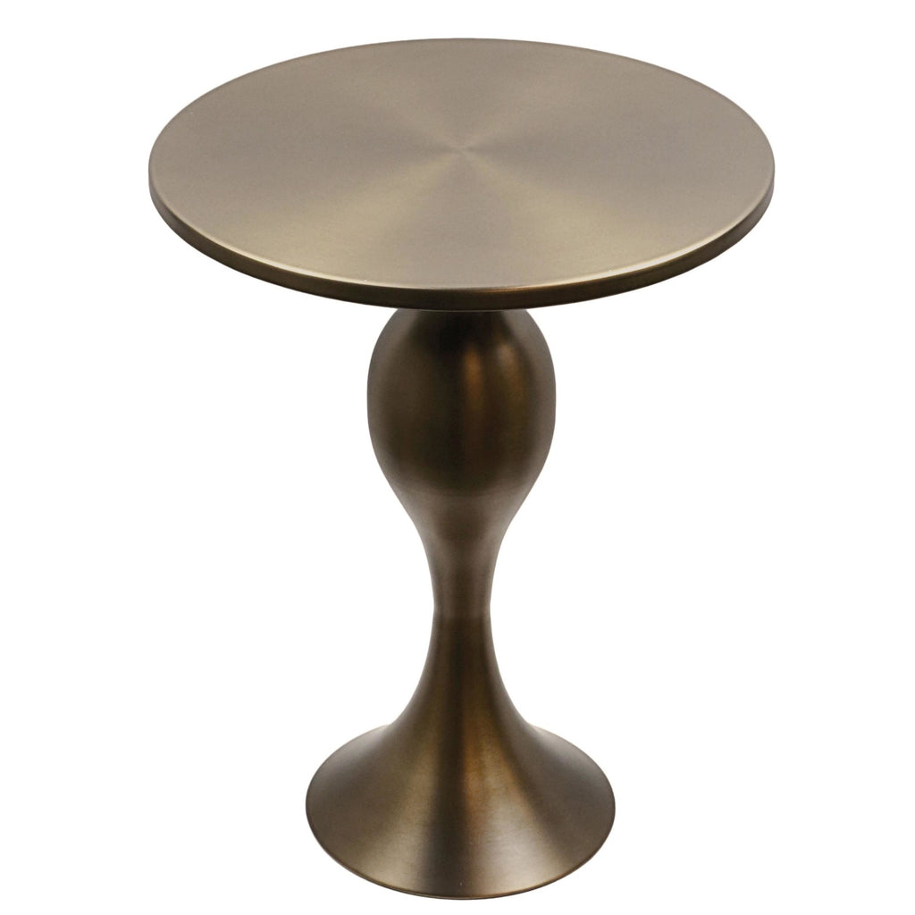 Ashland 24" Metal Accent Table - Matte Golden Bronze