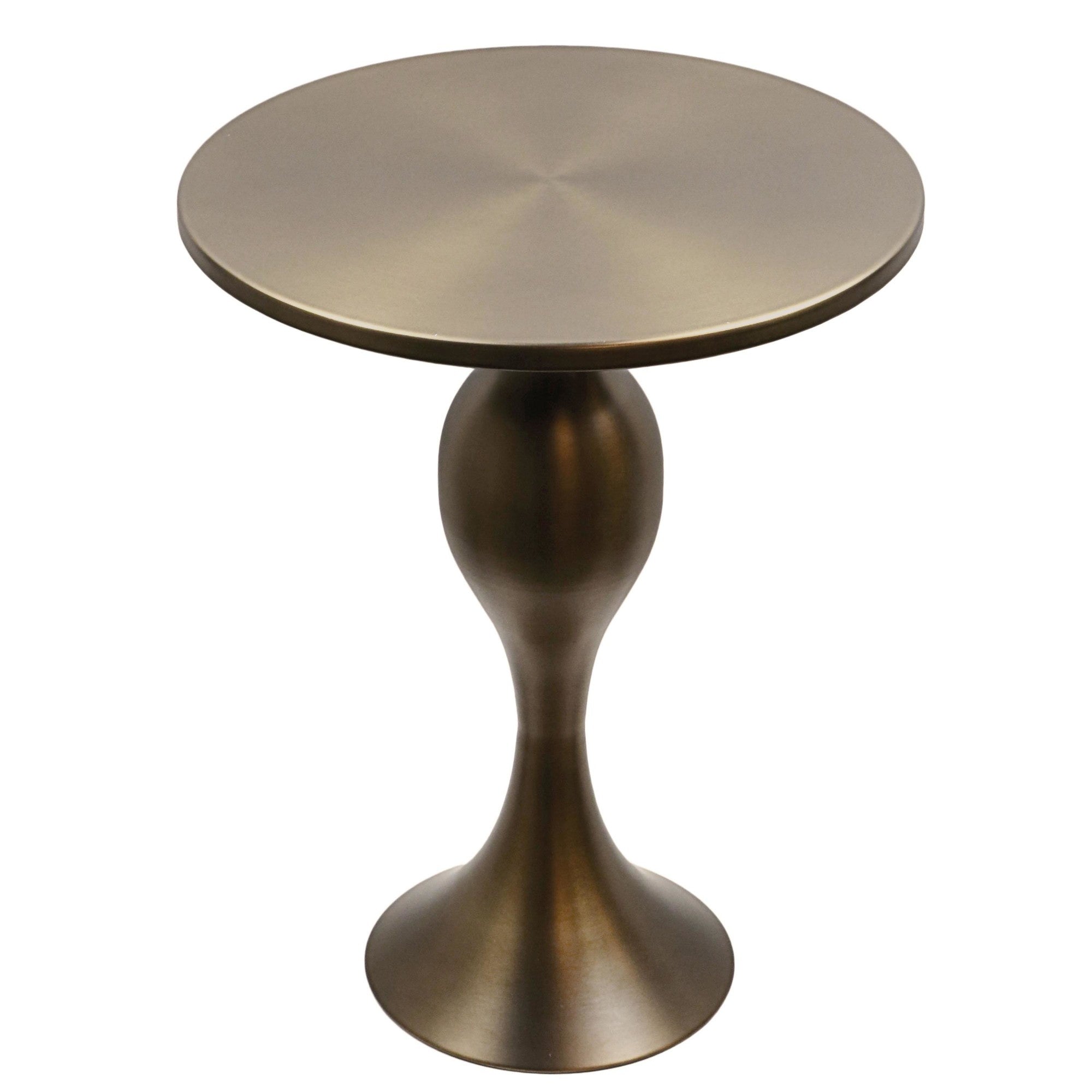 Ashland 24" Metal Accent Table - Matte Golden Bronze