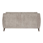 Carly Upholstered Sofa - Espresso Wood, Pewter Fabric