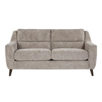 Carly Upholstered Sofa - Espresso Wood, Pewter Fabric
