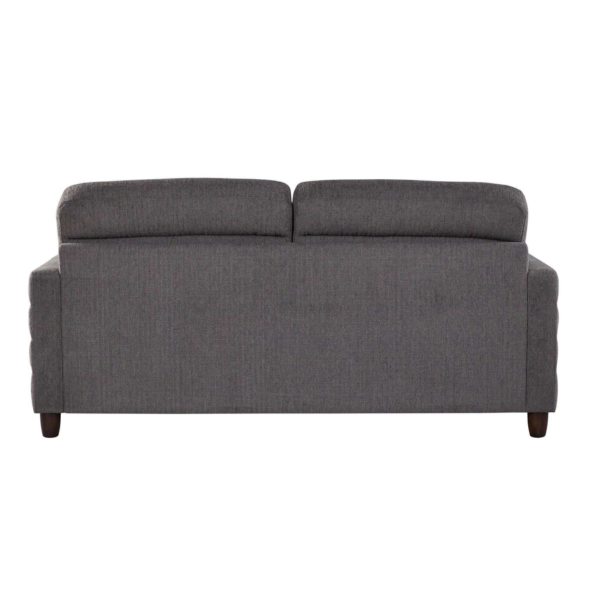 Willow Upholstered 80" Sofa - Espresso Wood, Charcoal Fabric