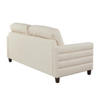 Willow Upholstered 80" Sofa - Espresso Wood, Sand Fabric