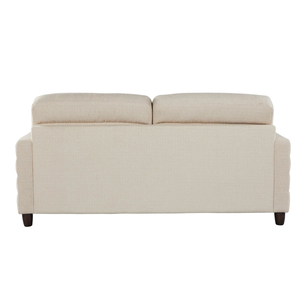 Willow Upholstered 80" Sofa - Espresso Wood, Sand Fabric