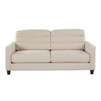 Willow Upholstered 80" Sofa - Espresso Wood, Sand Fabric