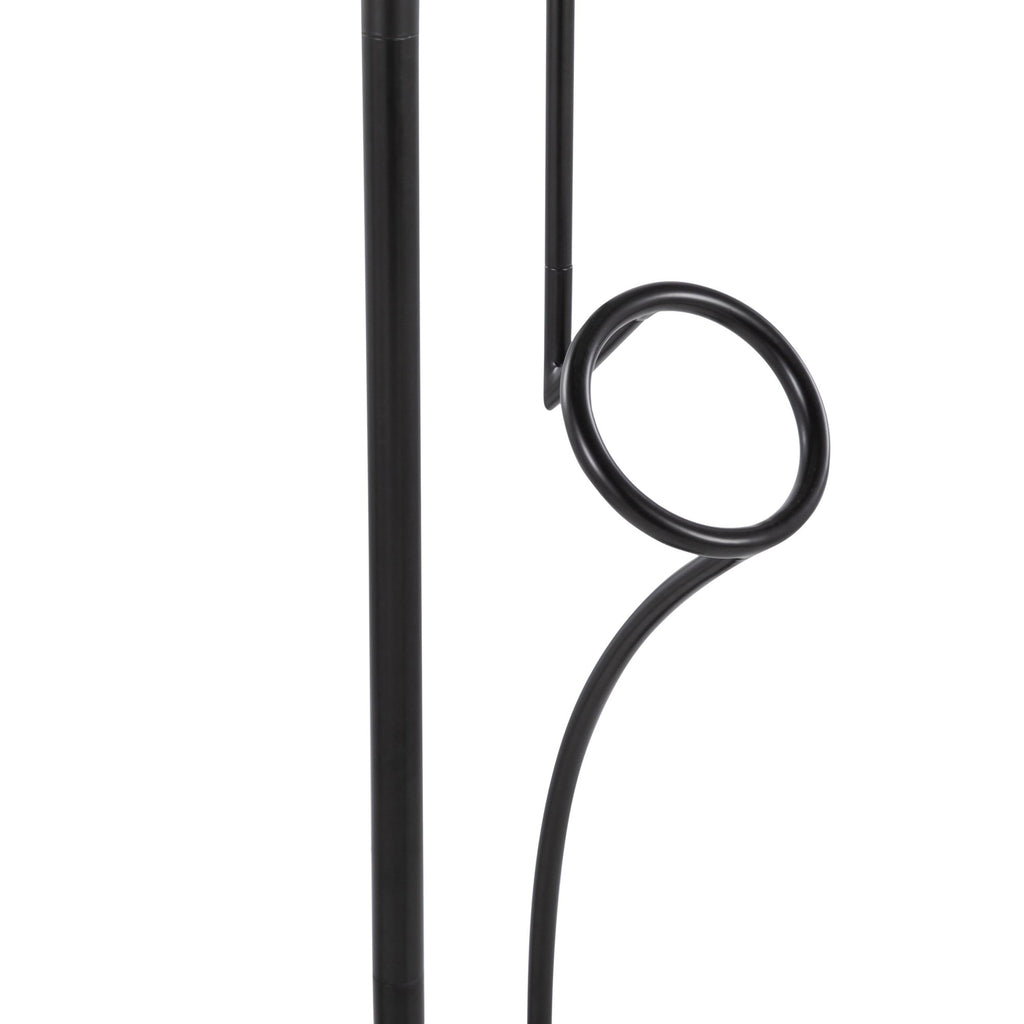 Shadow Floor Lamp - Black Steel, White Linen