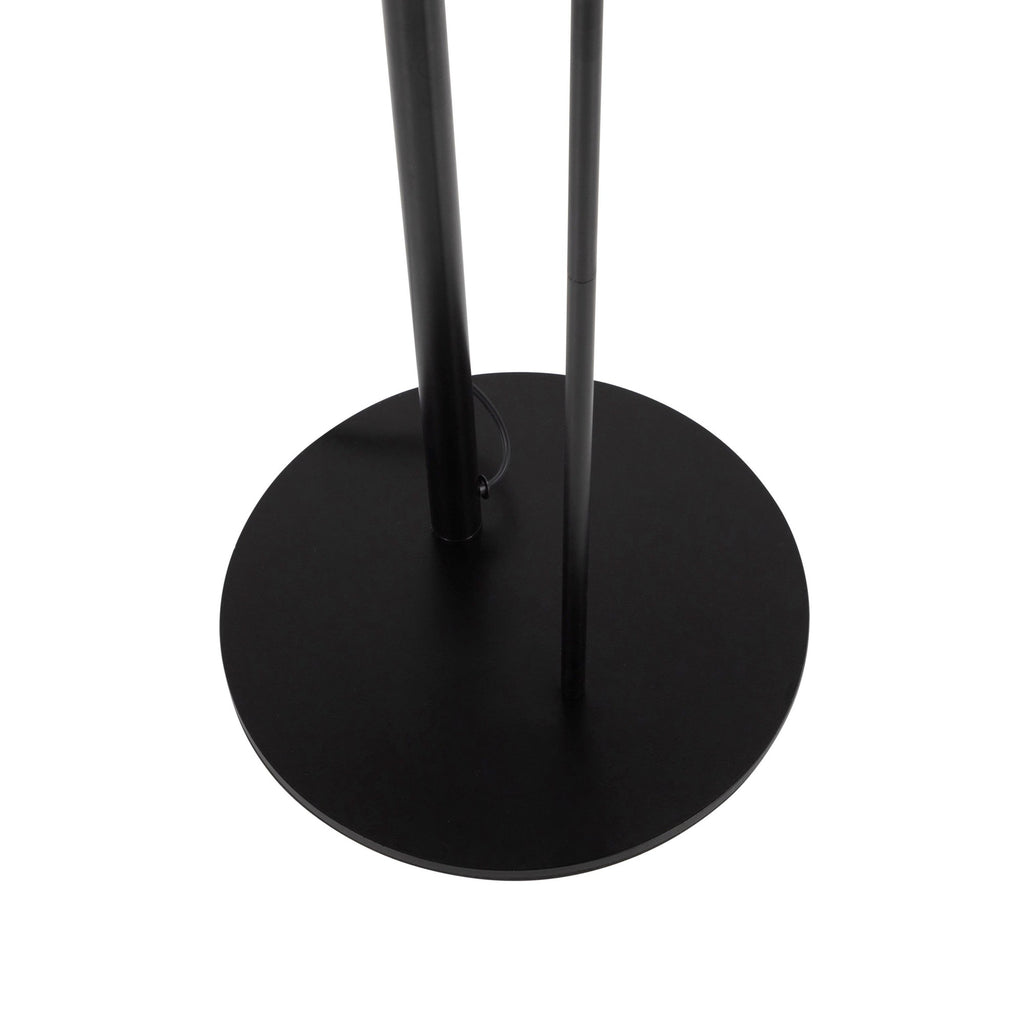 Shadow Floor Lamp - Black Steel, White Linen
