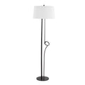 Shadow Floor Lamp - Black Steel, White Linen
