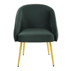 Shiraz Chair - Gold Metal, Green Velvet