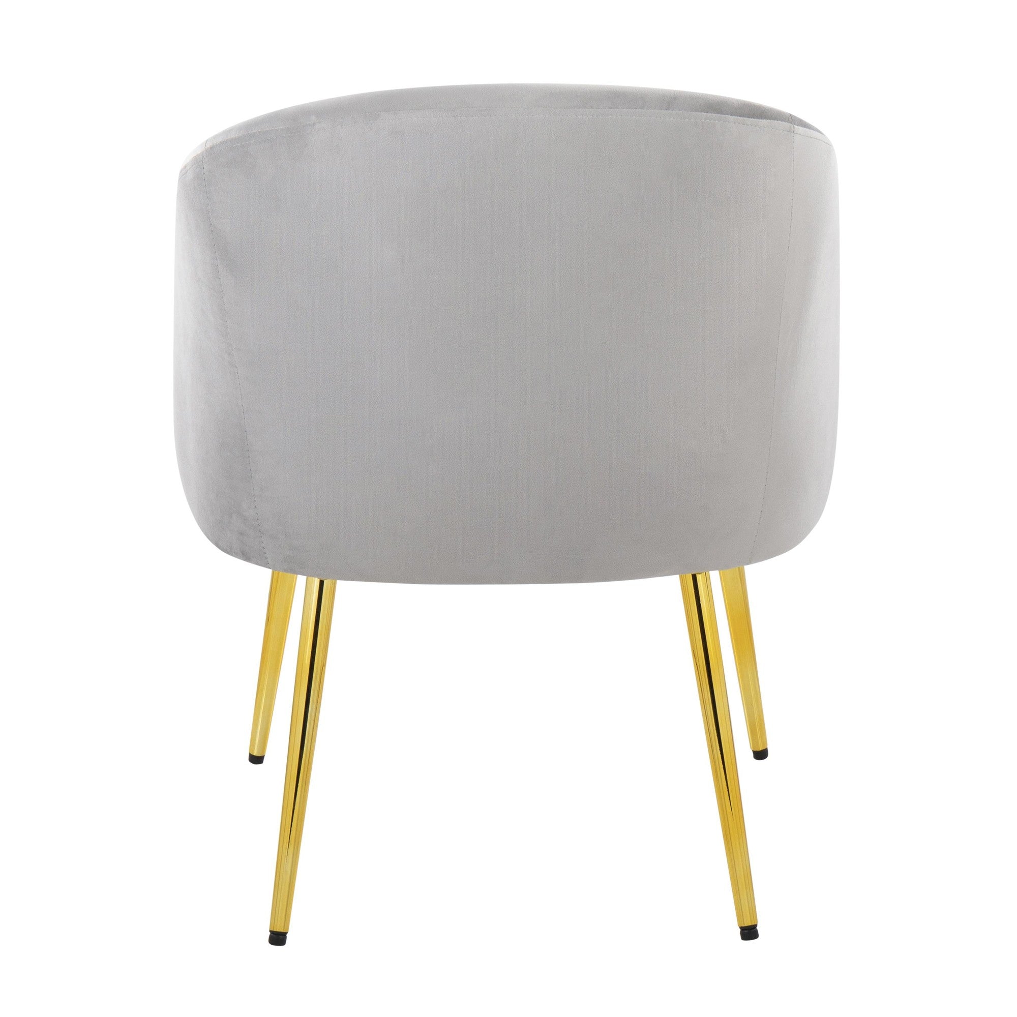 Shiraz Chair - Gold Metal, Silver Velvet