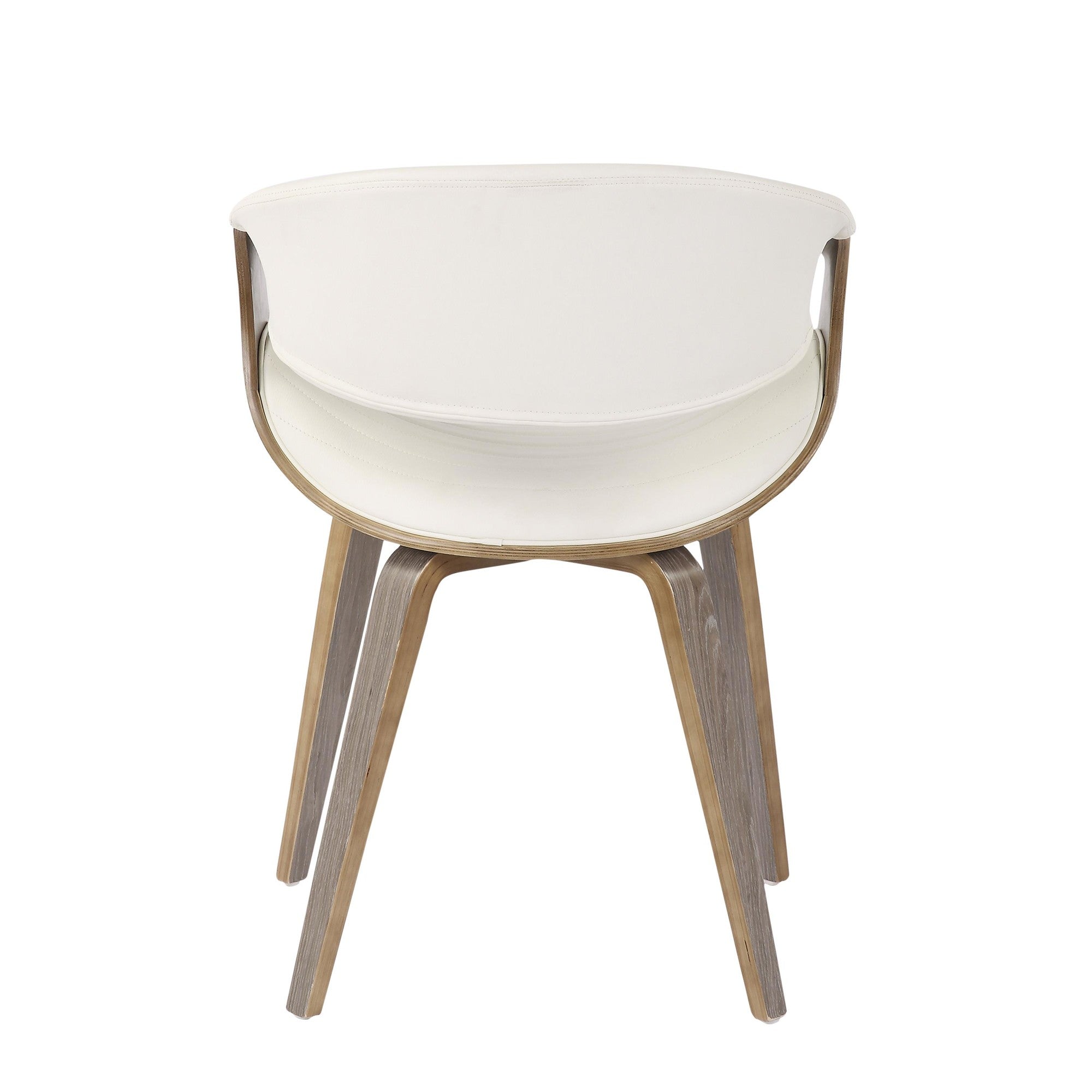 Symphony Chair - Light Grey Wood, White PU