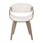 Symphony Chair - Light Grey Wood, White PU